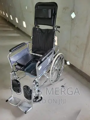Toilet Wheelchair Chrome OH954GC Manual Reclining Wheelchair