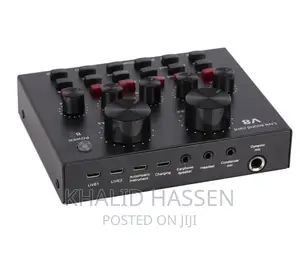 Condenser Microphone With V8 Sound Card