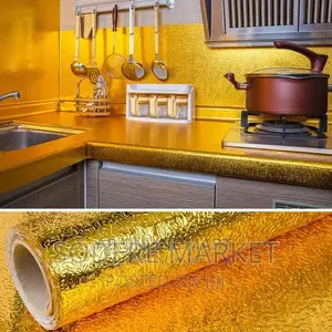 Kitchen Sticker Wall Stove Aluminum Foil Oil-Proof Stickers