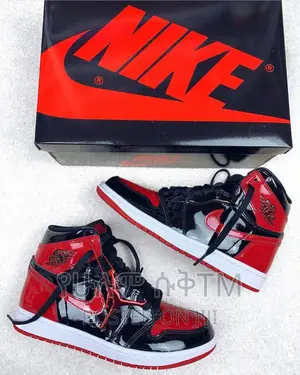 Original Air Jordan 1 Patent Bred Shoes