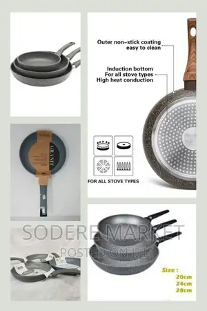 Momcoc Granite Coated Frying Pan Set