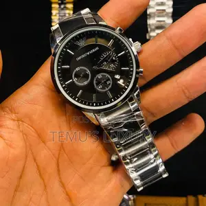 Emporio Armani Classic Chronograph Black Dial Black