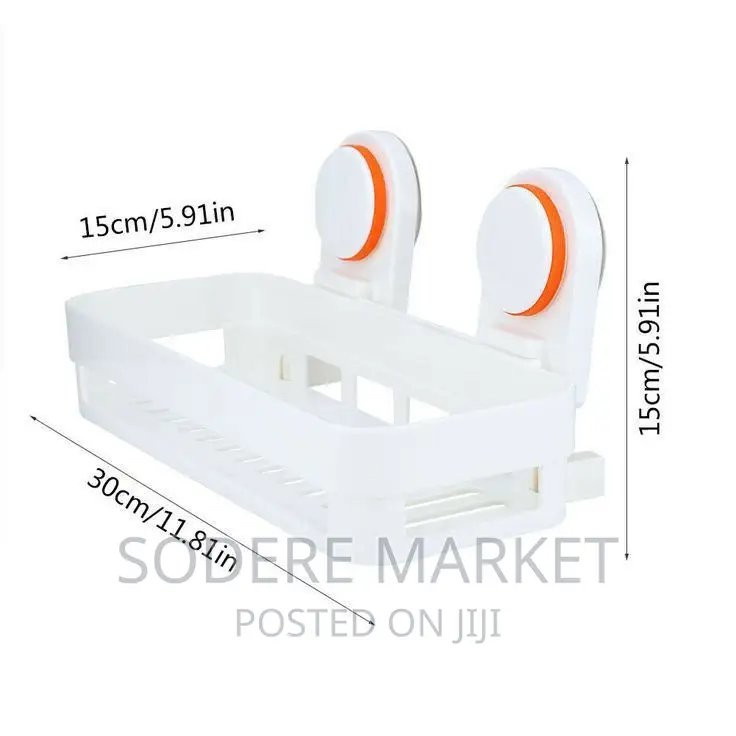 Single Layer Sucker Shelf, Bathroom Storage Rack With Hold