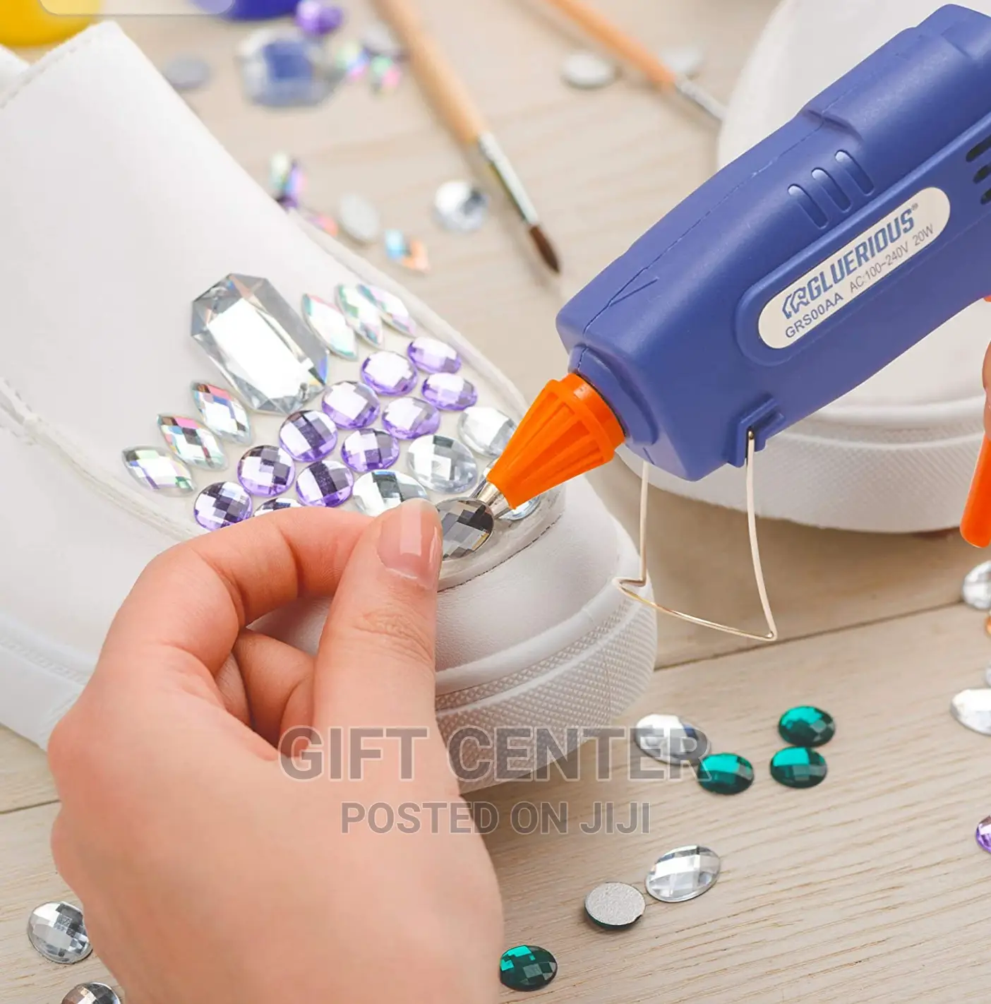 100watt Hot Glue Gun With 5 PCS Hot Melt Glue Stick Diycraft
