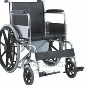 Patient Black Commode Wheelchair,Typeof Wheelchair:Reclining