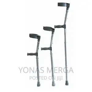 Crutches Assistance/Adjustable With Comfy Handle,Black,1pc