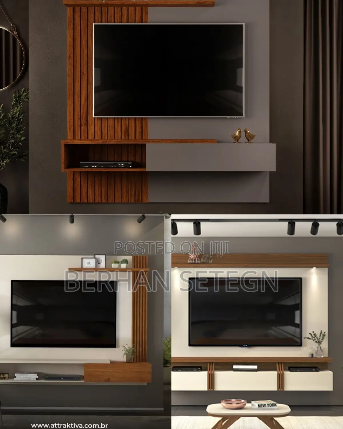 ግድግዳ ላይ የሚለጠፉ ቲቪ ስታንዶች Wall Mounted Tv Stands