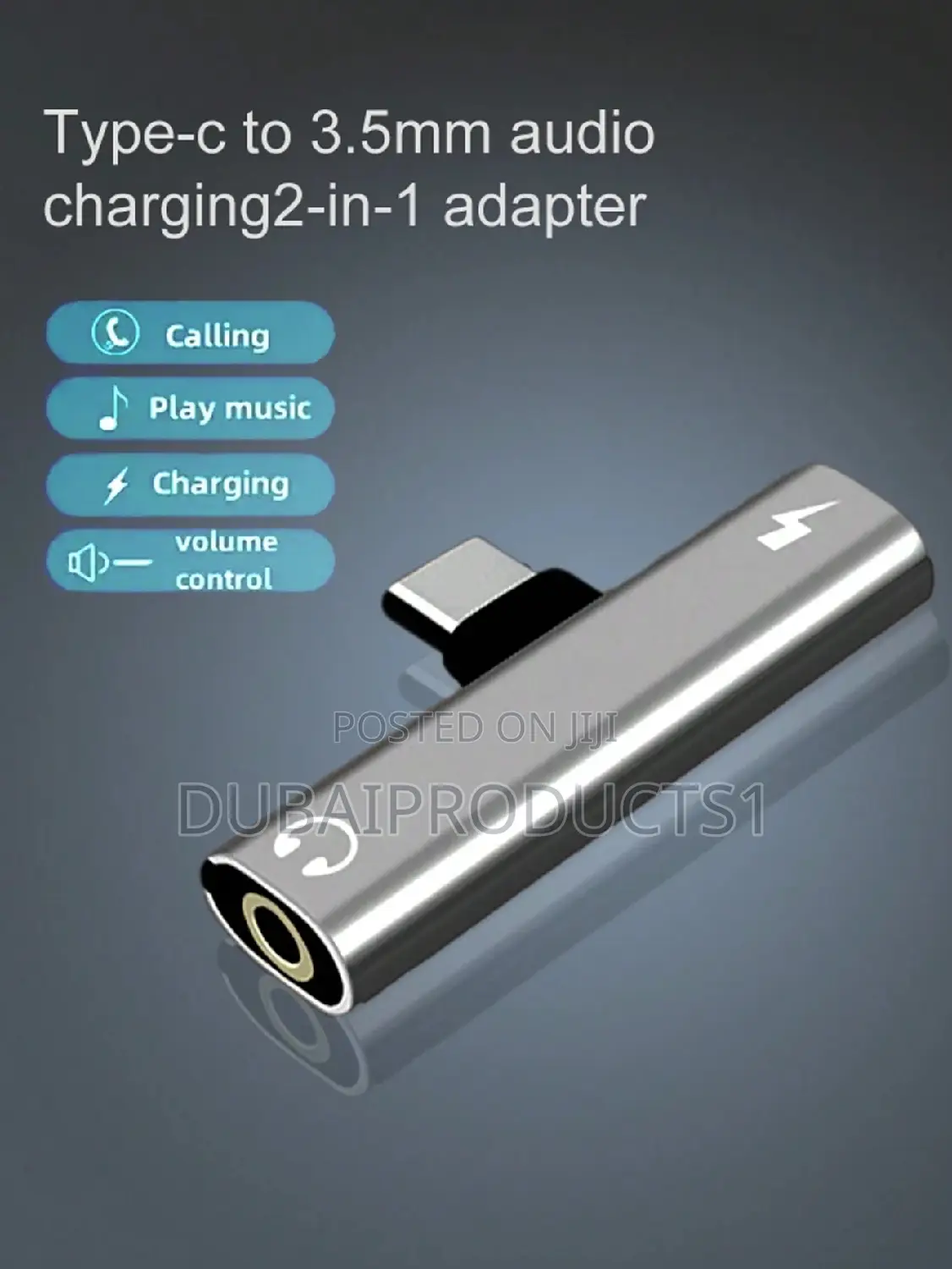Adapter, 2-in-1 Listening to Music and Charging Converter
