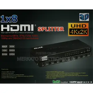 HDMI Splitter 1× 8 Port UHD ×