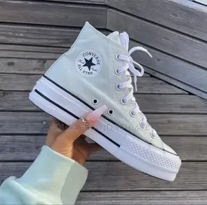 Converse White Chuck Taylor All Star Platform Hi-Top High