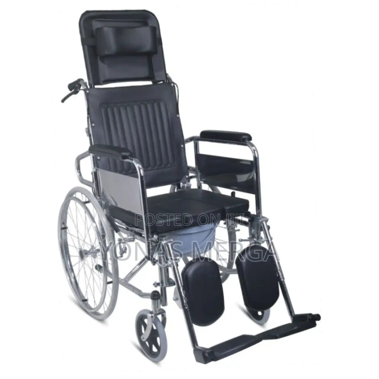 Wheelchair Chromed Steel Has High Level of Stability Safety
