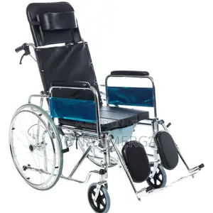 FDA APPROVED]Foldable Manual Wheelchair W/Flip Back Armrest