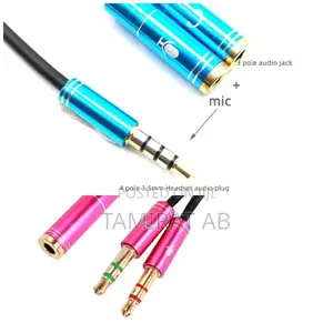 3.5mm Female to Dual 3.5mm TRS Male Audio Headphone Splitter