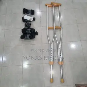 Portable Extendable Medical Crutches, Push Button Adjustable