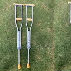 Auxiliary Crutches Adjustable Walking Aids _TPR Handle Pad