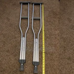 For Walking Pair, Aluminum Underarm, Push-Button Adjustment