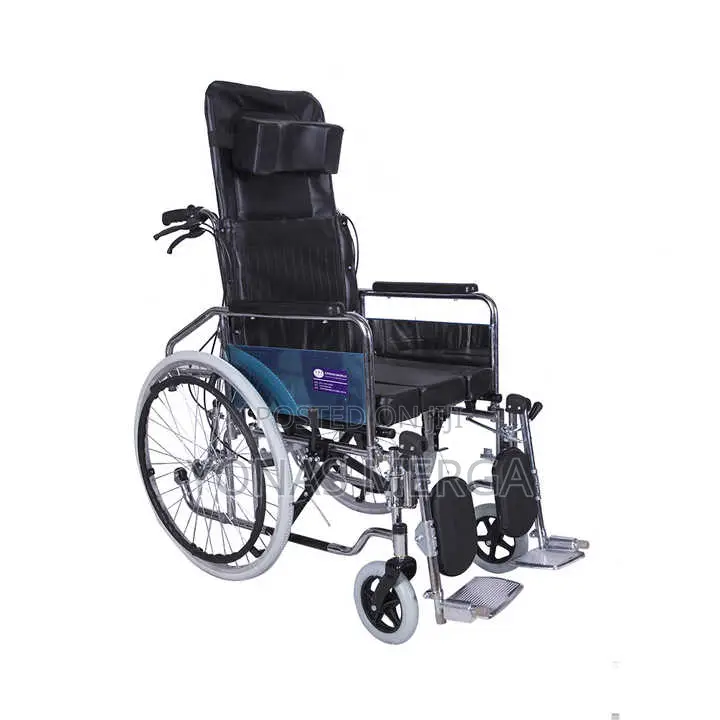 High Recline Back Commode Folding Manual Wheelchair