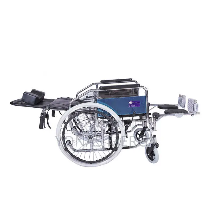 High Recline Back Commode Folding Manual Wheelchair