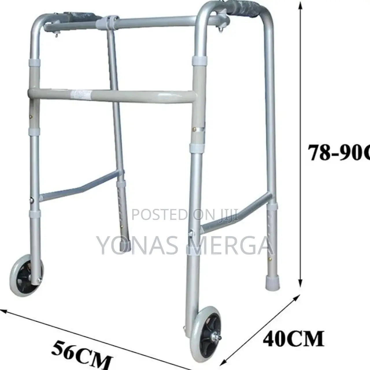 Walker, Durable Mobility Aid the New_with Two-Wheeled Walker