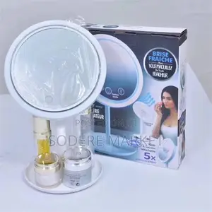 Makeup Mirror With Fan LED Light