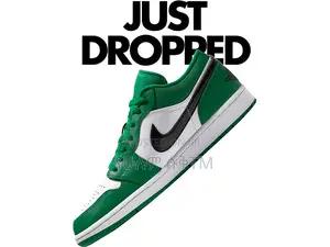 Original Air Jordan 1 Low ‘ Pine Green-White’ Shoes