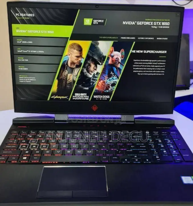 New Laptop HP Omen 15 16GB Intel Core i7 SSD 512GB