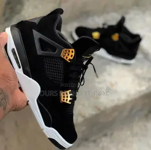 High Master Quality Air Jordan 4 Retro Gold Sneakers Shoes