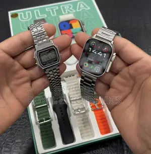 8 Plus 2 Ultra Smart Watch + Casio Watch (Free 8 Straps)