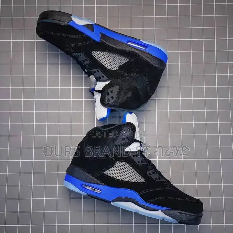 High Master Quality Air Jordan 5 Retro Hi Racer Blue Shoe