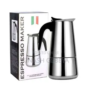 9 Cups Stainless Steel Espresso Maker(ቡና ማፊያ)
