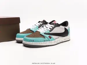 Custom Travis Scott X Nike Air Jordan 1 Low Cut Sneakers