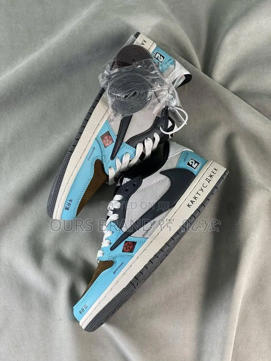 Custom Travis Scott X Nike Air Jordan 1 Low Cut Sneakers