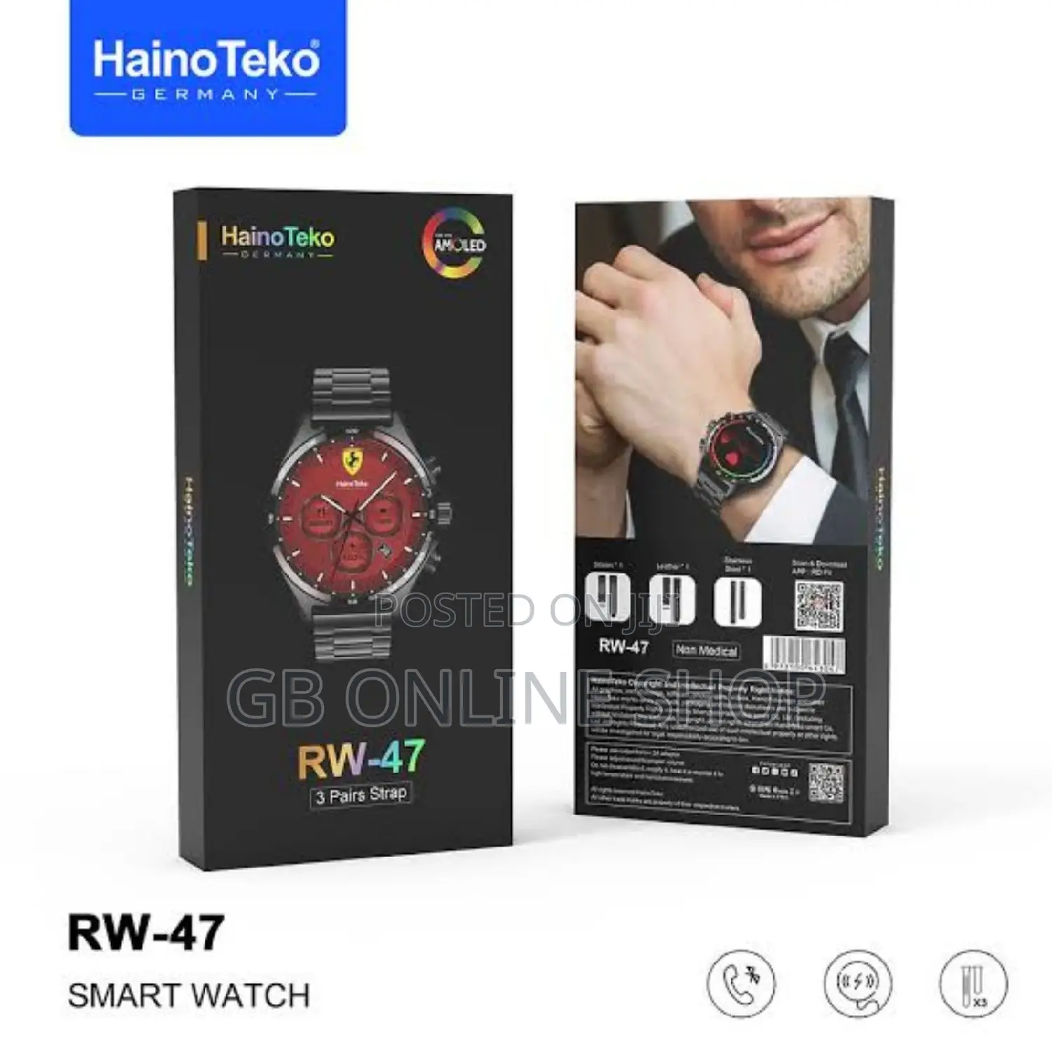 Haino Teko Germany Rw-47 AMOLED Display Smart Watch
