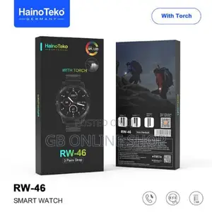 Haino Teko Germany Rw-46 Smart Watch With Torch 3 Strap