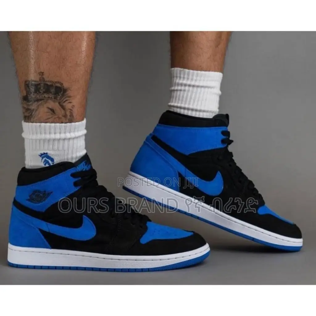 Nike Air Jordan 1 Patent Blue High Quality Luxurious Shoes