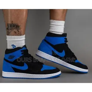 Nike Air Jordan 1 Patent Blue High Quality Luxurious Shoes