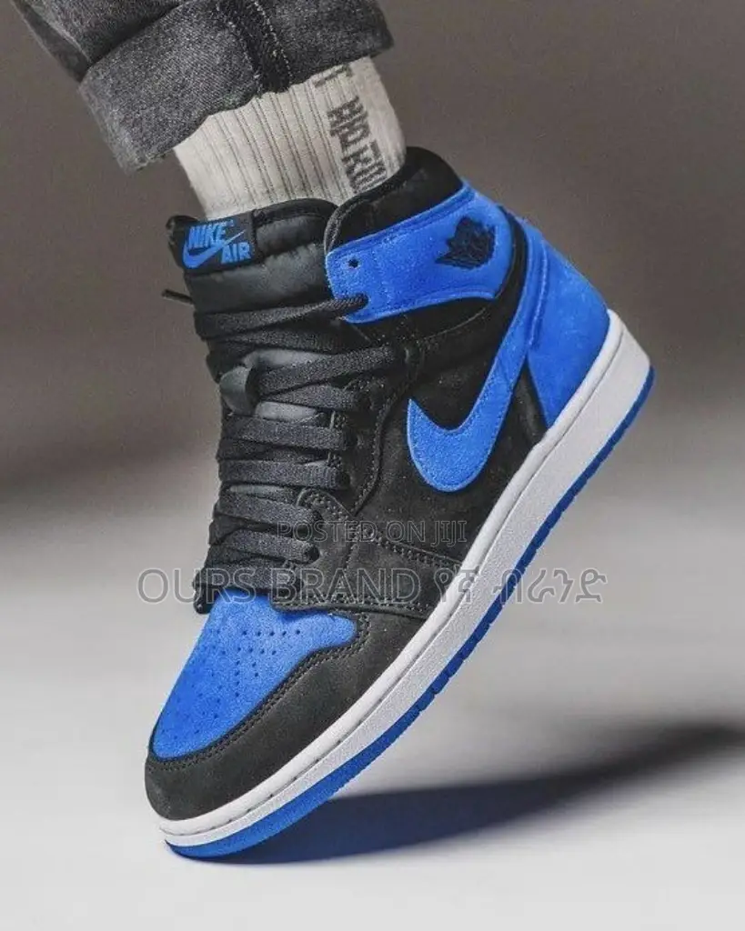 Nike Air Jordan 1 Patent Blue High Quality Luxurious Shoes