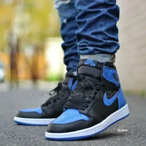 Nike Air Jordan 1 Patent Blue High Quality Luxurious Shoes