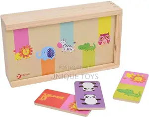 Classic World Wooden Domino- Wild Animals
