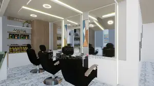 Men Barbershop Interior Design Finishing