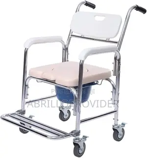 Wheeled Commode Chair,Toilet Chair With Padded Seat,Shower
