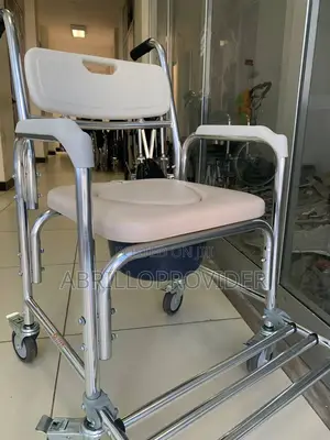 HOMCOM 3-in-1 Shower Commode Wheelchair, Transport Whelchair