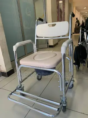 Healthline Aluminum Shower Chair With Opening Commode
