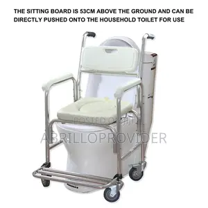 Movable Commode Chair 》Comfortable Chair/Toilet Chair For