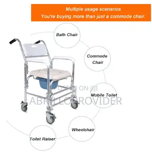 4 in 1 Shower Chair|Commode Wheelchair|Wheelchair[Wheelchair