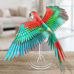 Scarlet Macaw 3d Metal Puzzle, 14+ Age