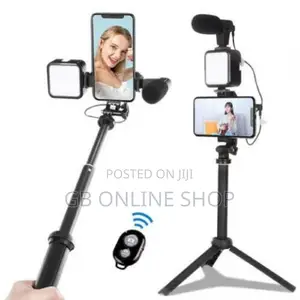 Mobile Tripod Black Video Making AY-49Z With Bluetooth Kit