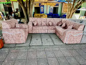 Hd Maleda Sofa L Shape or Corner Sofa Made of Wooden Material