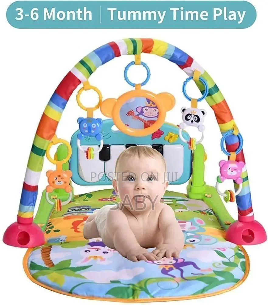 Baby Piano Fitness Play Gym Mat Educational Activity(ትልቁ)