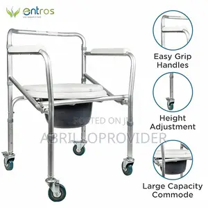 Folding 3-in-1 Commode Chair, Raised Toilet Seat, Bed Side
